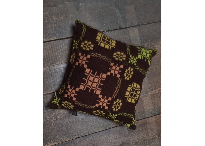 Hot Chocolate & Lime cushion . Merion Mill CZ21 Hot Chocolate & Lime cushion . Merion Mill CZ21